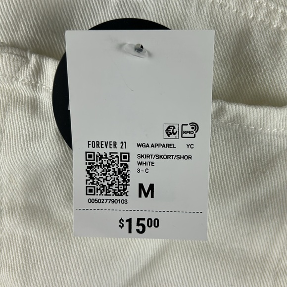 Forever 21 white mini Denim skirt - Picture 3 of 4